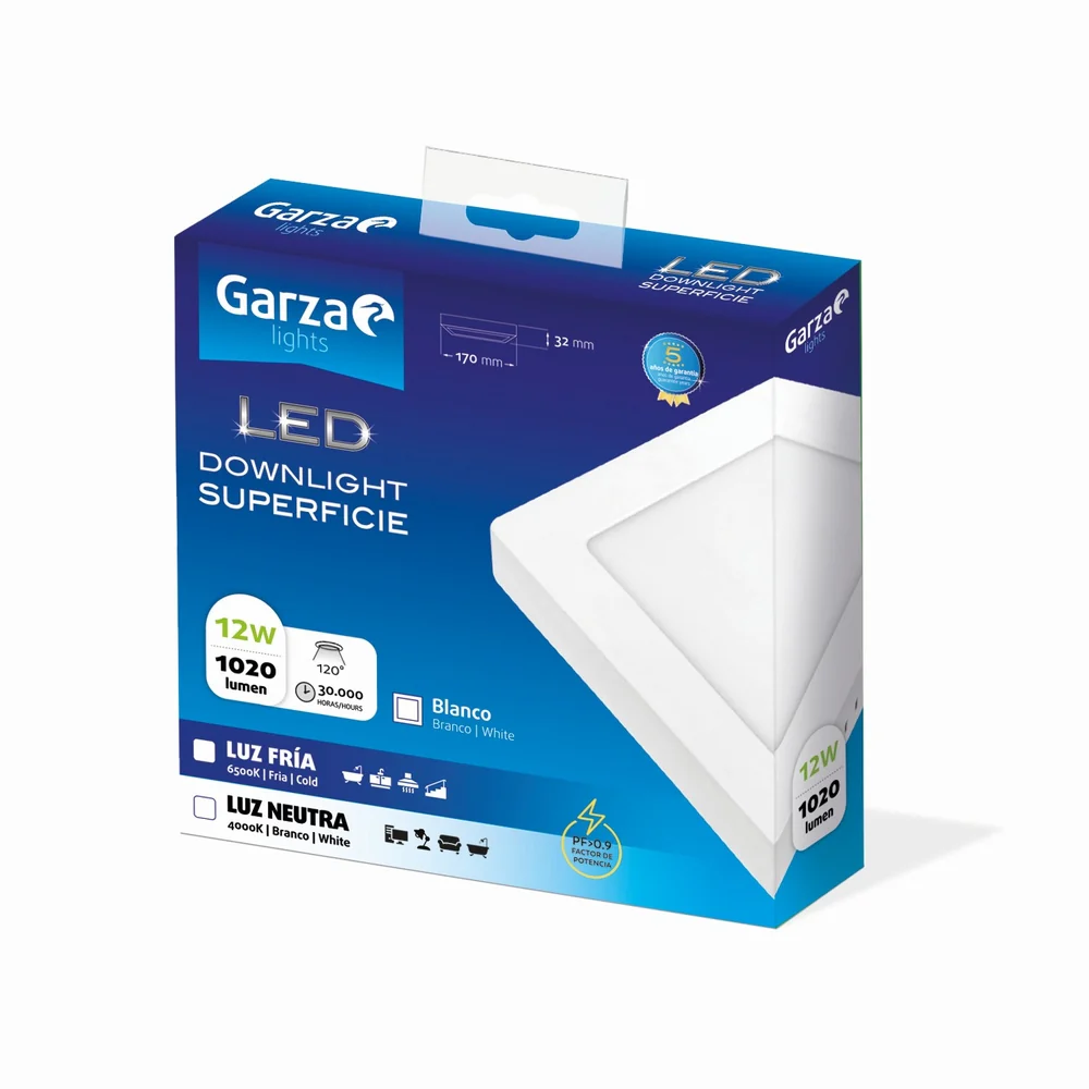 Downlight de Superficie Cuadrado Blanco - Image 6