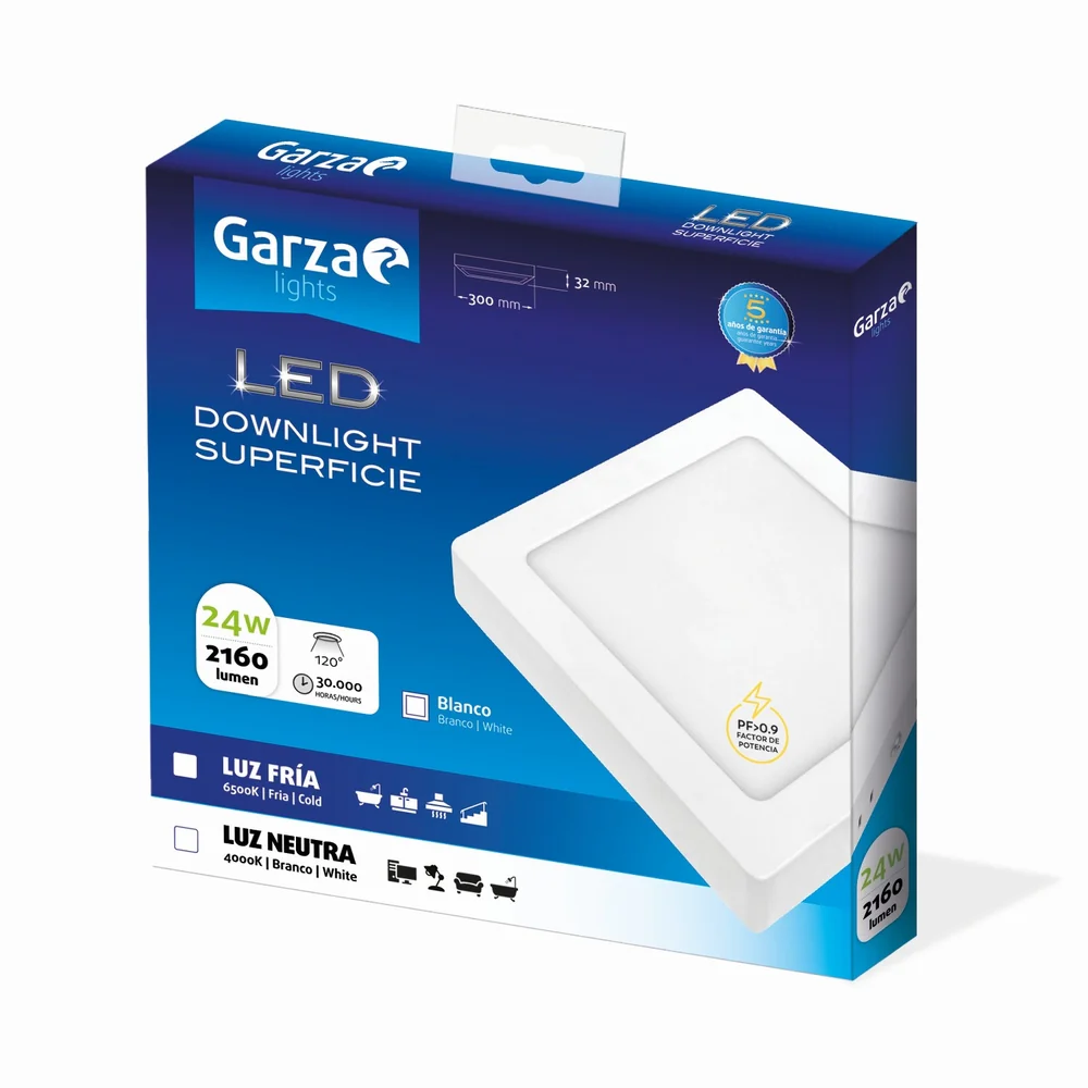 Downlight de Superficie Cuadrado Blanco - Image 8